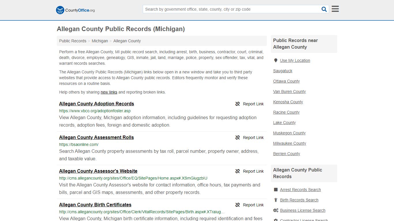 Public Records - Allegan County, MI (Business, Criminal ...